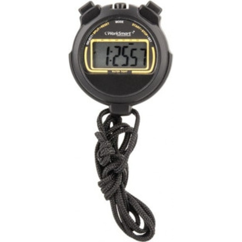 Value Collection Water Resistant Digital Stopwatch with Lap Counter CR2032, Black WS-PE-STOP-002 – 85881944