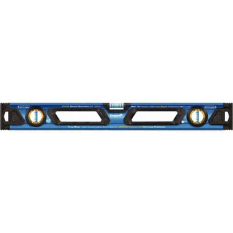 Empire Level 24 Long 3 Vial Box Beam Level Metal, Blue, 1 Level & 2 Plumb Vials E75.24 – 35717016