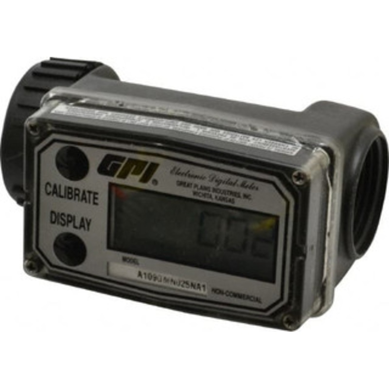 GPI Great Plains Industries 1 Port Electronic Digital Flowmeter & Totalizer 150 Max psi, 0.3 to 3 GPM, Nylon A109GMN025NA1 – 86498672