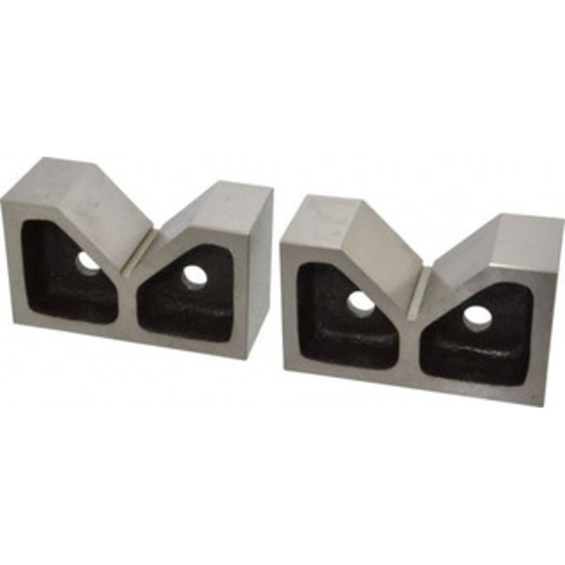 GROZ USA 3-1/16 Max Capacity, 90 Angle, Cast Iron V-Block 6 Long x 2-7/16 Wide x 3-1/2 High, Sold as Matched Pair VB/C/6 – 01029446