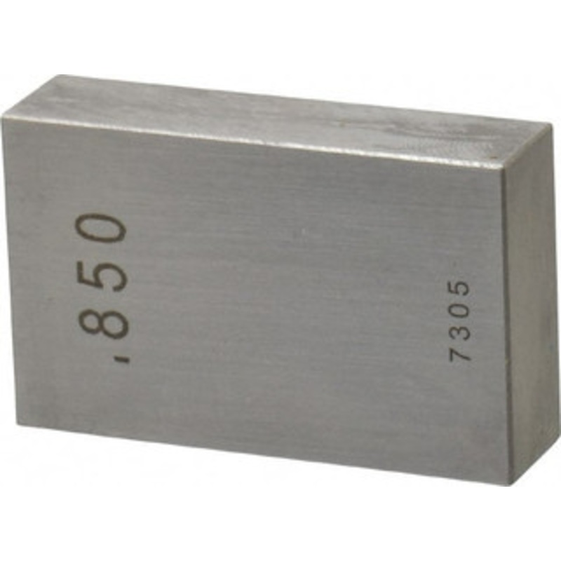 Value Collection 0.85 Rectangular Steel Gage Block Accuracy Grade 0, Includes NIST Traceability Certification 630-23856 – 86285400