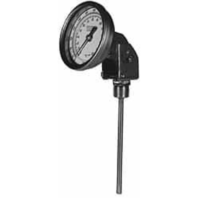 WIKA 9 Stem, 50 to 400 F Bi-Metal Thermometer Adjustable Angle Mount, 1% Accurate, Stainless Steel 32090A009A4SF – 56437148