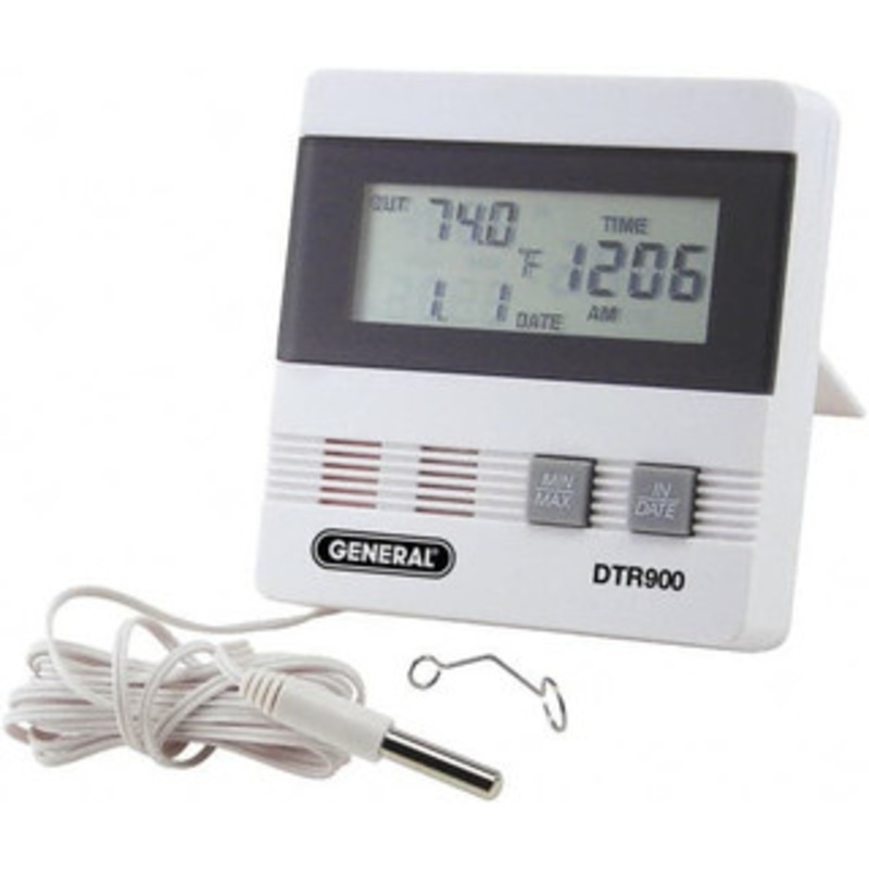 General 14 to 176F Indoor/Outdoor Thermometer Digital Display, Battery Power DTR900 – 54195136