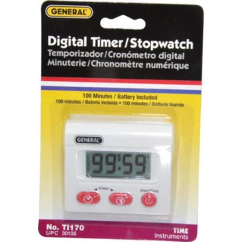 General Minute Second Count Up and Down Timer White TI170 – 86499290