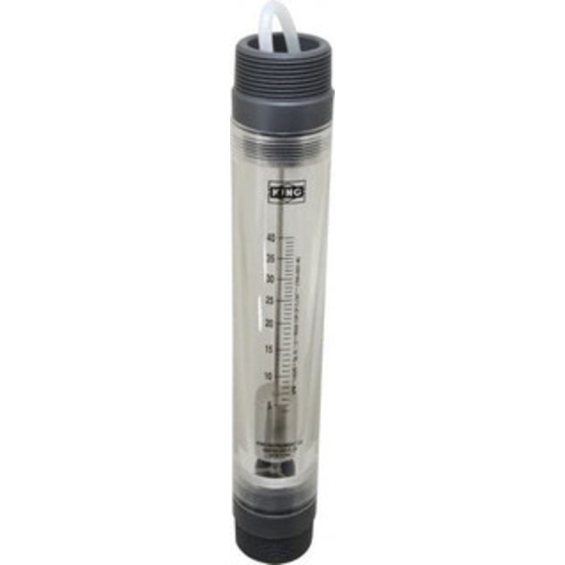 King Instrument 1-1/2 MNPT Port Tube Flowmeter 125 Max psi, 40 GPM, Acrylic 7205020131W – 86487055