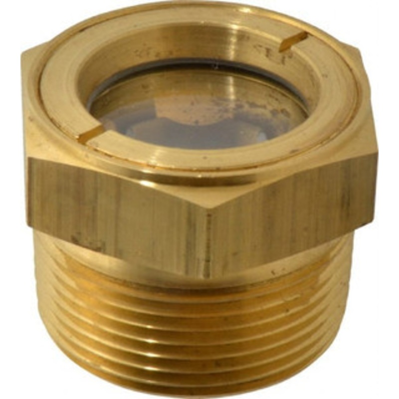 LDI Industries 1-1/8 Sight Diam, 1-1/4 Thread, 1.44 OAL, Low Pressure Pipe Thread Lube Sight with Reflector Sight Glass & Flow Sight 1-3/4 Head, 5 Max psi, 1-1/4 to 11-1/2 Thread LSP151-07-01 – 56476336
