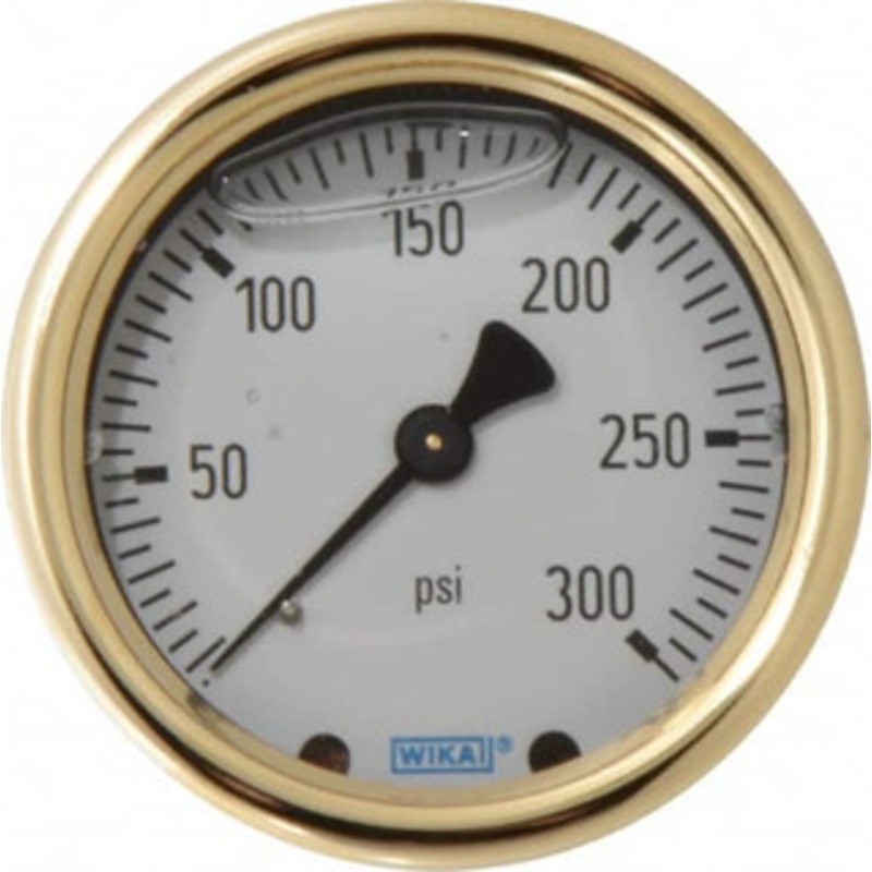 WIKA 2-1/2 Dial, 1/4 Thread, 0-300 Scale Range, Pressure Gauge Back Connection Mount, Accurate to 1.5% of Scale 9318208 – 56456148