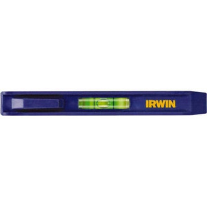 IRWIN Tubular & Pocket Levels, Mounting Type: Pocket Clip, Mounting Direction: Horizontal, Number of Vials: 1, Vial Types: (1) Level, Color/Finish: Blue, PSC Code: 5210 1794485 – 57823437
