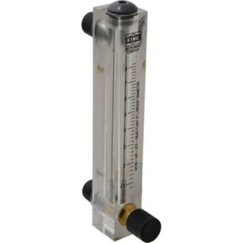 King Instrument 1/2 M Port Block Style, Panel Mount Flowmeter 125 Max psi, 8.2 SCFM, Acrylic 75302115C-05 – 86485836