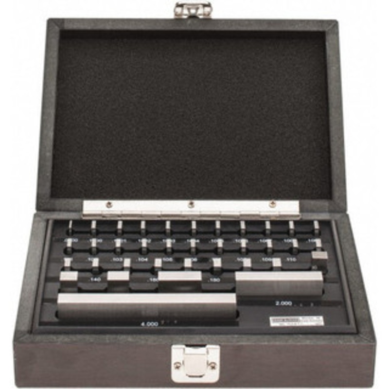 Value Collection 36 Piece, 0.05 to 4, Economy Grade, Steel Gage Block Set Rectangular, 0.00005 Tolerance,  630-4105 – 06461370
