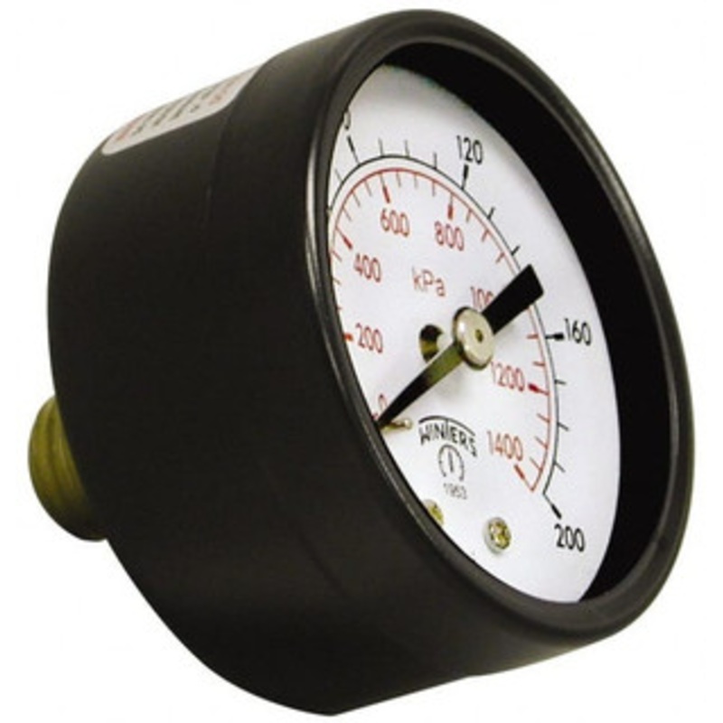 Winters Instruments 2 Dial, 1/4 Thread, 0-160 Scale Range, Pressure Gauge Center Back Connection Mount, Accurate to 3-2-3% of Scale PEM1409 – 78605276