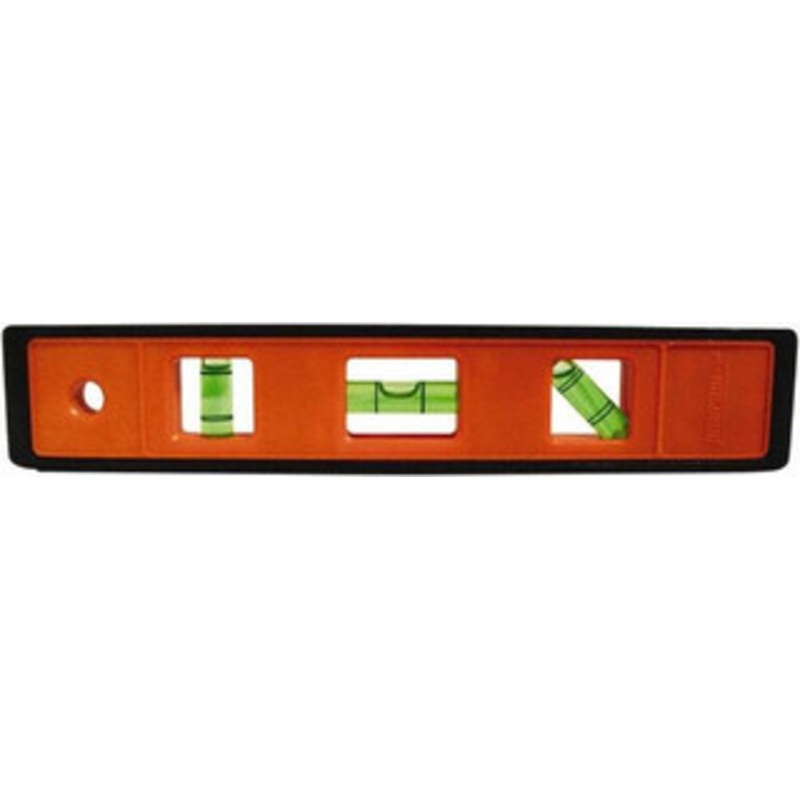 Johnson Level & Tool 9 Long 3 Vial Torpedo Level ABS Plastic, Orange, 1 Plumb, 1 Level & 1 45 Vials 7500B-ORANGE – 56373293