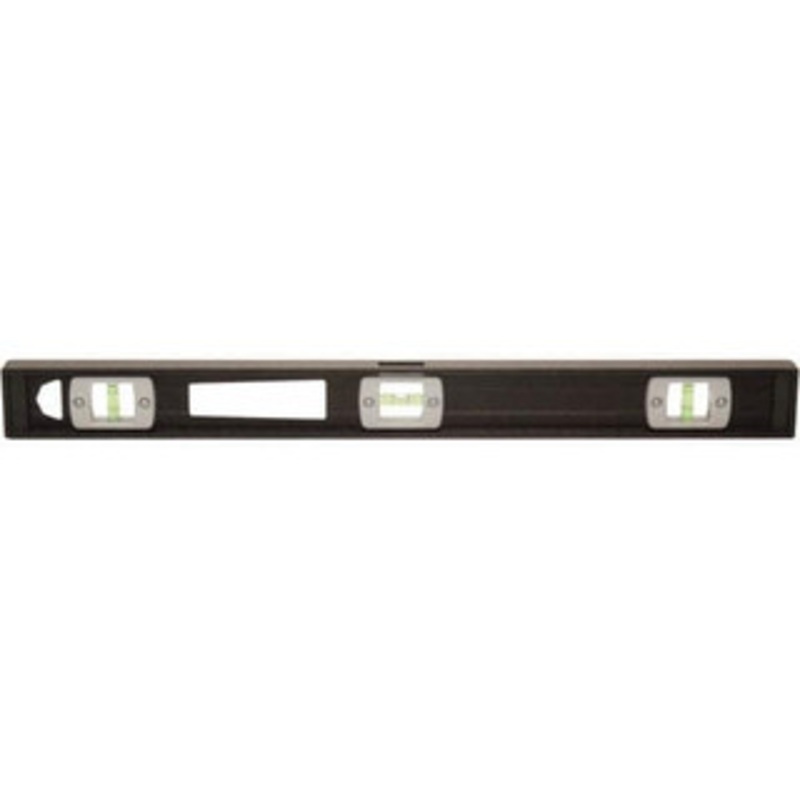 Johnson Level & Tool Magnetic 36 Long 3 Vial I-Beam Level Aluminum, Black, 2 Plumb & 1 Level Vials 3836 – 56372758