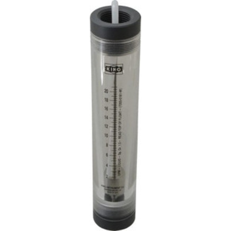 King Instrument 1 FNPT Port Tube Flowmeter 125 Max psi, 21 GPM, Acrylic 7205018131W – 86487030