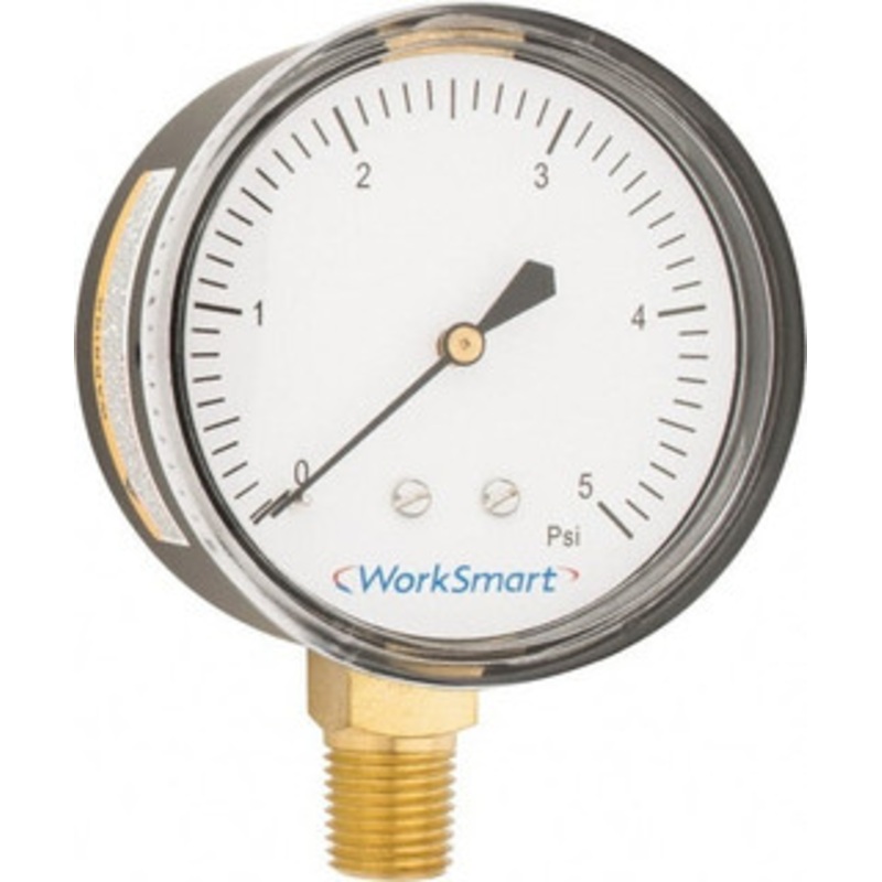 Value Collection 2-1/2 Dial, 1/4 Thread, 0-5 Scale Range, Pressure Gauge Lower Connection Mount, Accurate to 1.5% of Scale WS-PE-277 – 59274183