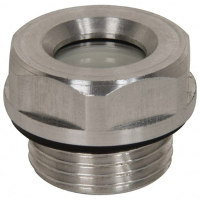 J.W. Winco M33x1.5 Thread, 36mm Distance Across Flats, Aluminum Oil Level Sight Glasses 40mm Flange Diameter, 8.5mm Head Height, 11mm Length Under Head R30/A – 64829369