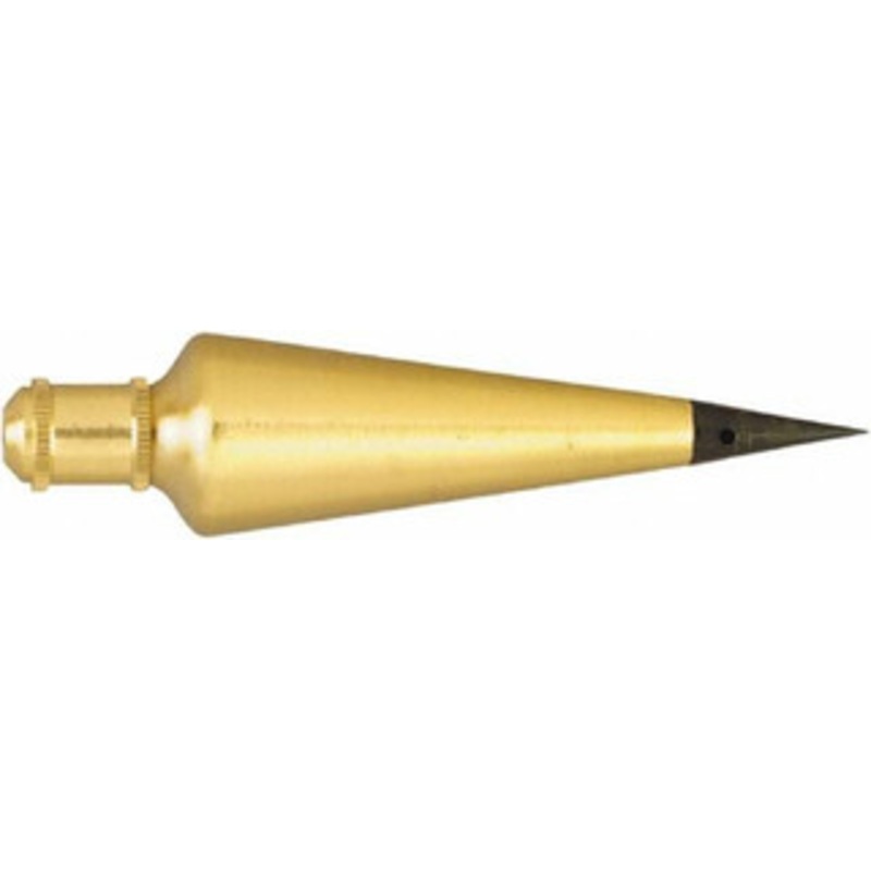 Johnson Level & Tool 4-3/8 Inch Long, 1-1/8 Inch Diameter Brass Plumb Bob 8 Ounce, Has Replacable Tip 108 – 72899859