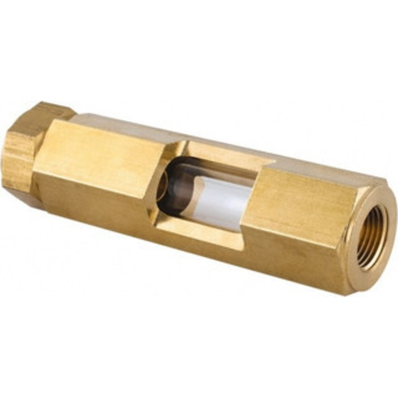 LDI Industries 3/8 Thread, 4-1/4 OAL, Inline Sight Glass & Flow Sight 435 Max psi, 3/8-18 Thread F153 – 56476427