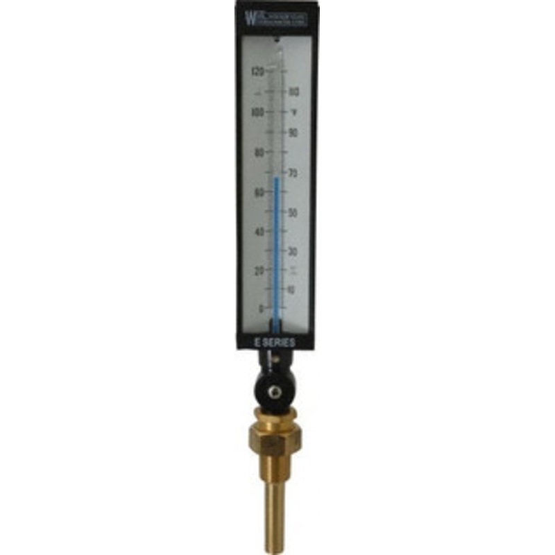 WGTC Weksler Glass Thermometer Corp. 120F, Industrial Thermometer with Standard Thermowell 3-1/2 Inch Stem Length, 1-1/4 to 18 Inch Thread AS5H916E/T1E3D2 – 86493582