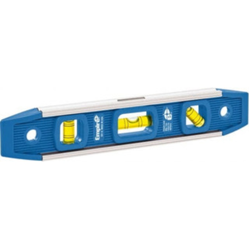 Empire Level Magnetic 9 Long 3 Vial Torpedo Level Aluminum, Blue, 1 Plumb, 1 Level & 1 45 Vials 581-9 – 35222090