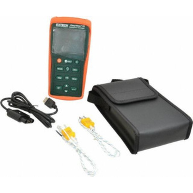 Extech -200 to 1999.9F, Temp Recorder Dual Input Datalogging Thermometer EA15 – 85504025