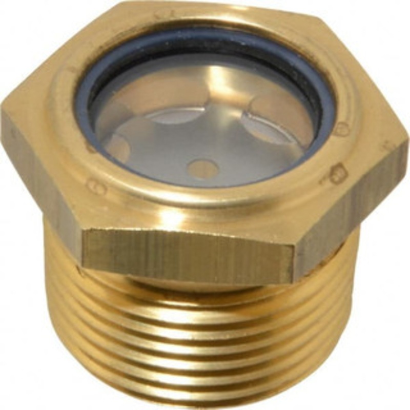 LDI Industries 31/32 Sight Diam, 1 Thread, 1.19 OAL, Low Pressure Pipe Thread Lube Sight with Reflector Sight Glass & Flow Sight 1-7/16 Head, 7 Max psi, 1 to 11-1/2 Thread LSP151-06-01 – 56476310