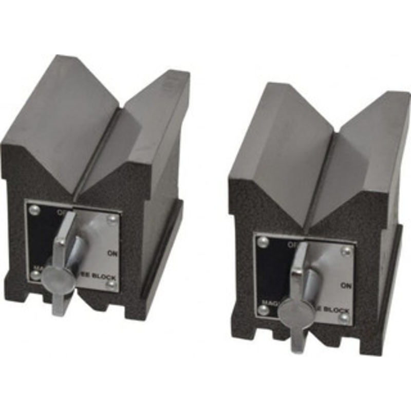 GROZ USA 4.76 to 2-3/4 Capacity, 90 Angle, Steel V-Block 4 Long x 3 Wide x 3-3/4 High, Sold as Matched Pair MVB/4P – 01292374
