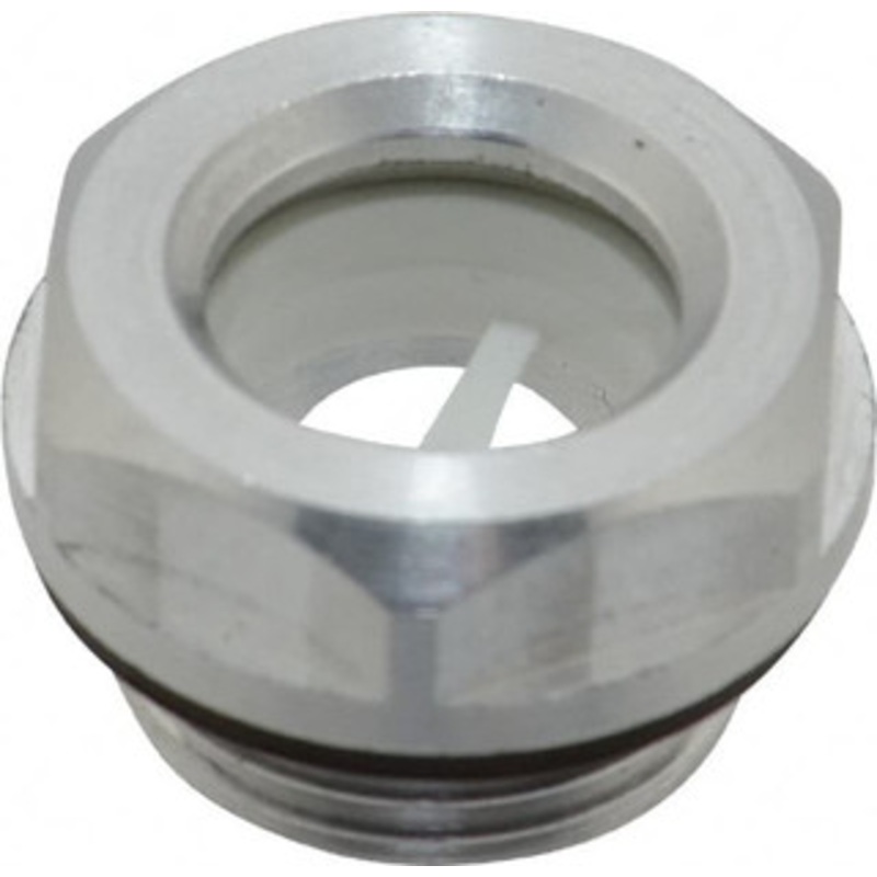 J.W. Winco M20x1.5 Thread, 23mm Distance Across Flats, Aluminum Oil Level Sight Glasses 26mm Flange Diameter, 7.5mm Head Height, 8.5mm Length Under Head R23/A – 64829336