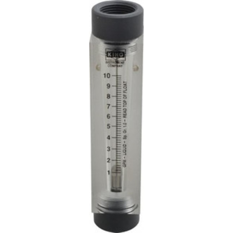 King Instrument 1 FNPT Port Block Style, Inline Flowmeter 100 Max psi, 10 GPM, Acrylic 7510216A-02 – 86485430