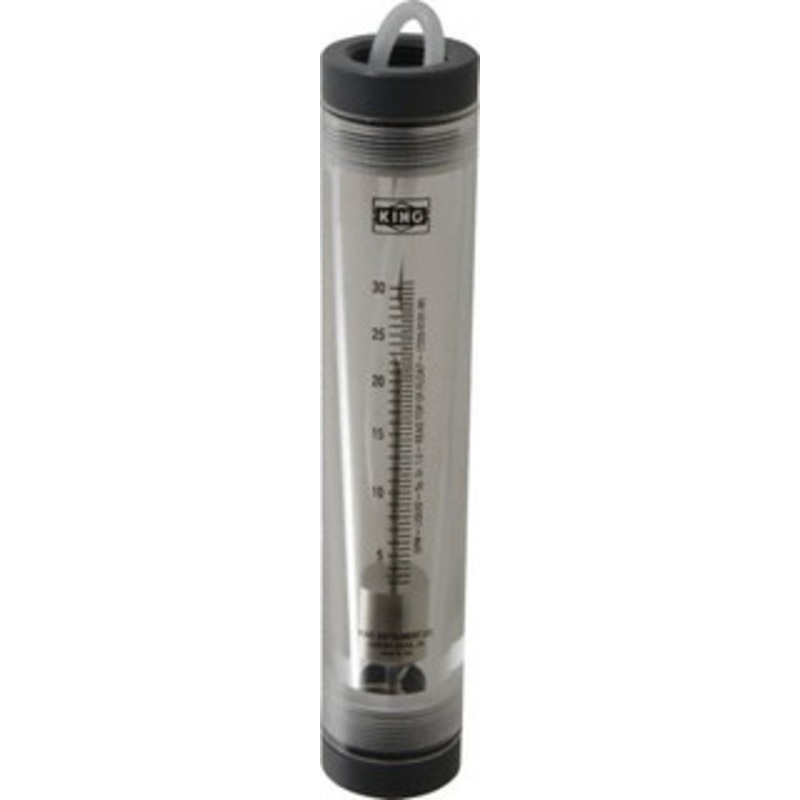 King Instrument 1 FNPT Port Tube Flowmeter 125 Max psi, 30.5 GPM, Acrylic 7205019131W – 86487048