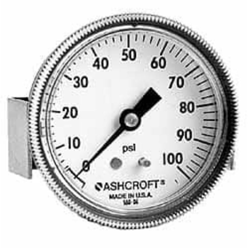 Ashcroft 1-1/2 Dial, 1/8 Thread, 0-200 Scale Range, Pressure Gauge Center Back Connection Mount 662876128150 – 56480007