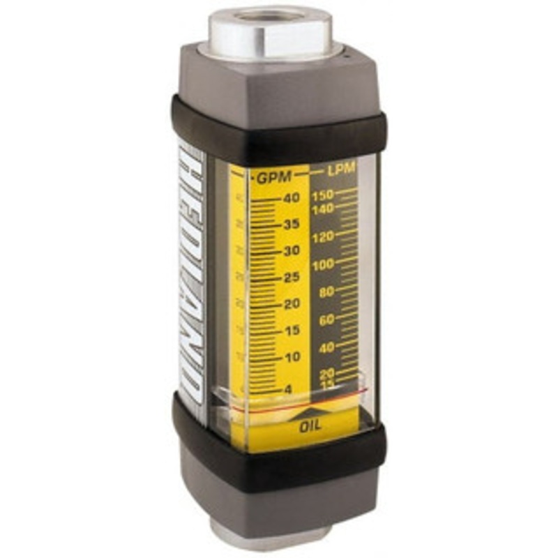 Hedland 1/2 NPTF Port Oil & Petroleum-Based Liquid Flowmeter 3000 Max psi, 0.1 to 1 GPM, Anodized Aluminum H601A-001 – 80092125