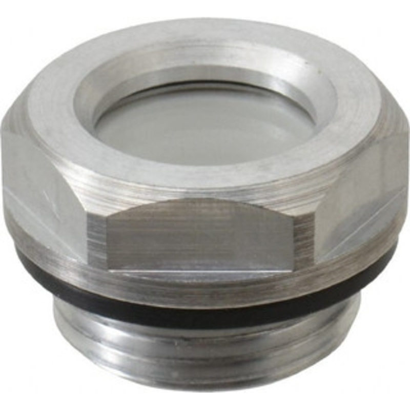 J.W. Winco M20x1.5 Thread, 23mm Distance Across Flats, Aluminum Oil Level Sight Glasses 26mm Flange Diameter, 7.5mm Head Height, 8.5mm Length Under Head 082/A – 64829260