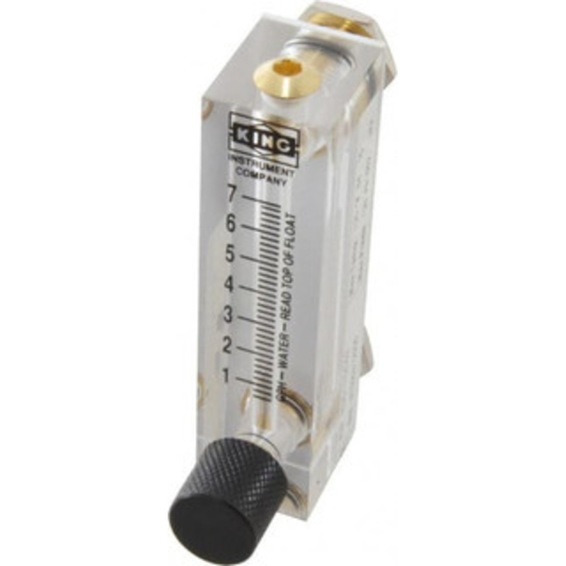 King Instrument 1/4 F Port Block Style Panel Mount Flowmeter 100 Max psi, 7 GPH, Acrylic 75301112C-02 – 86485661