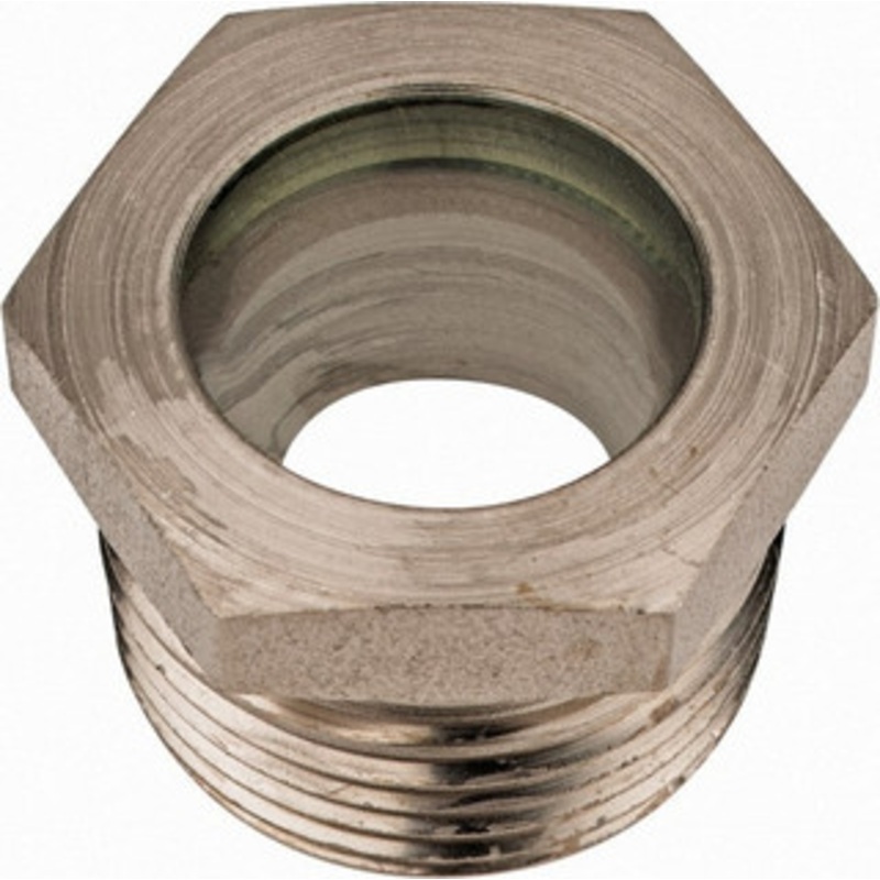 LDI Industries 15/16 Sight Diam, 1 Thread, 1.06 OAL, High Pressure Fused Pipe Thread, Open View Sight Glass & Flow Sight 1-3/8 Head, 1,250 Max psi, 1 to 11-1/2 Thread LSP51-06 – 56476062