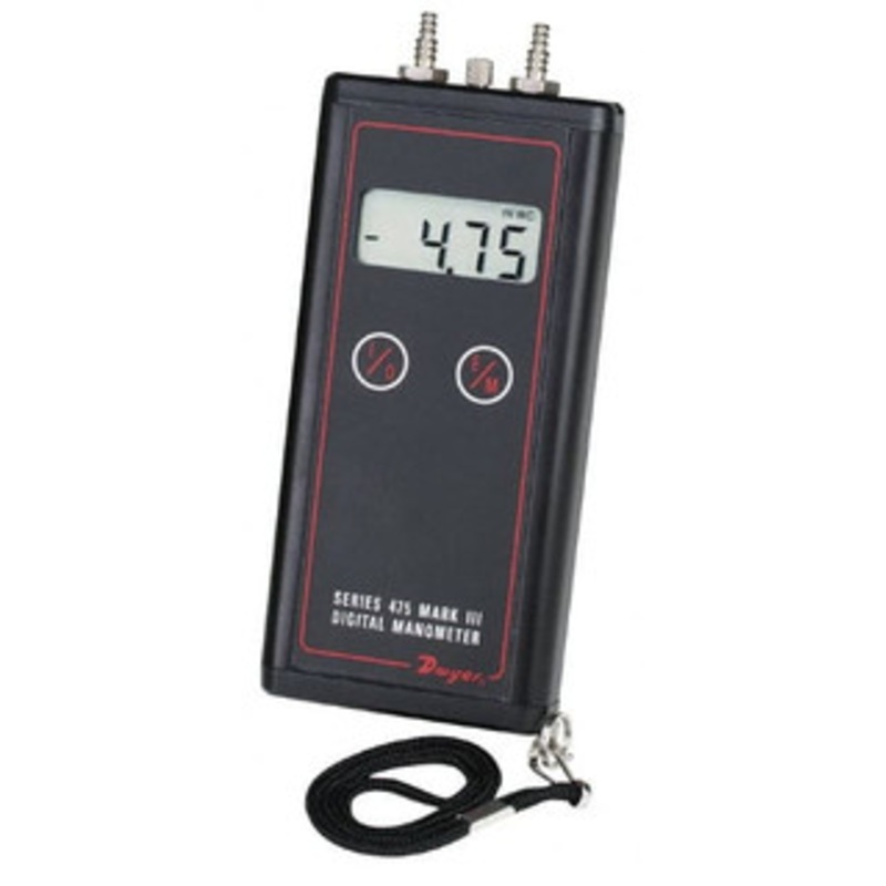 Dwyer Instruments 11 Max psi, 0.5% Accuracy, Handheld Digital Manometer 40 Inch Water Column, 122F Max 475-2-FM – 00497941
