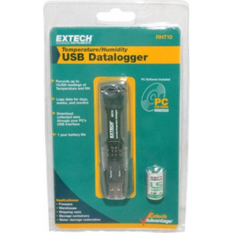 Extech -40 to 158F, 0 to 100% Humidity Range, Temp Recorder 4 Inch Long Probe RHT10 – 56903792