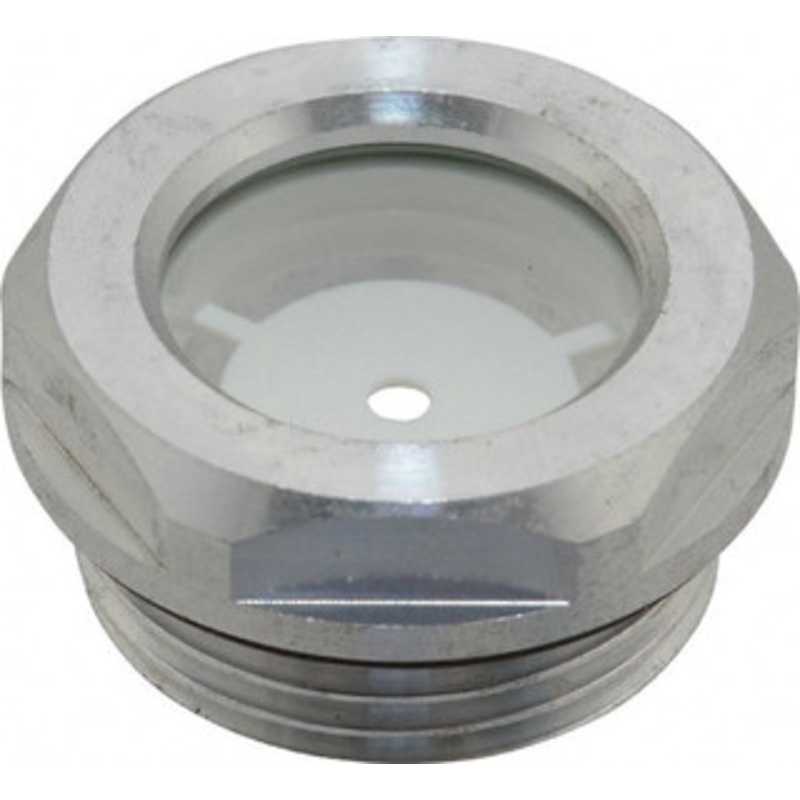J.W. Winco G 1 Thread, 36mm Distance Across Flats, Aluminum Oil Level Sight Glasses 40mm Flange Diameter, 8.5mm Head Height, 11mm Length Under Head R29/A – 64829237