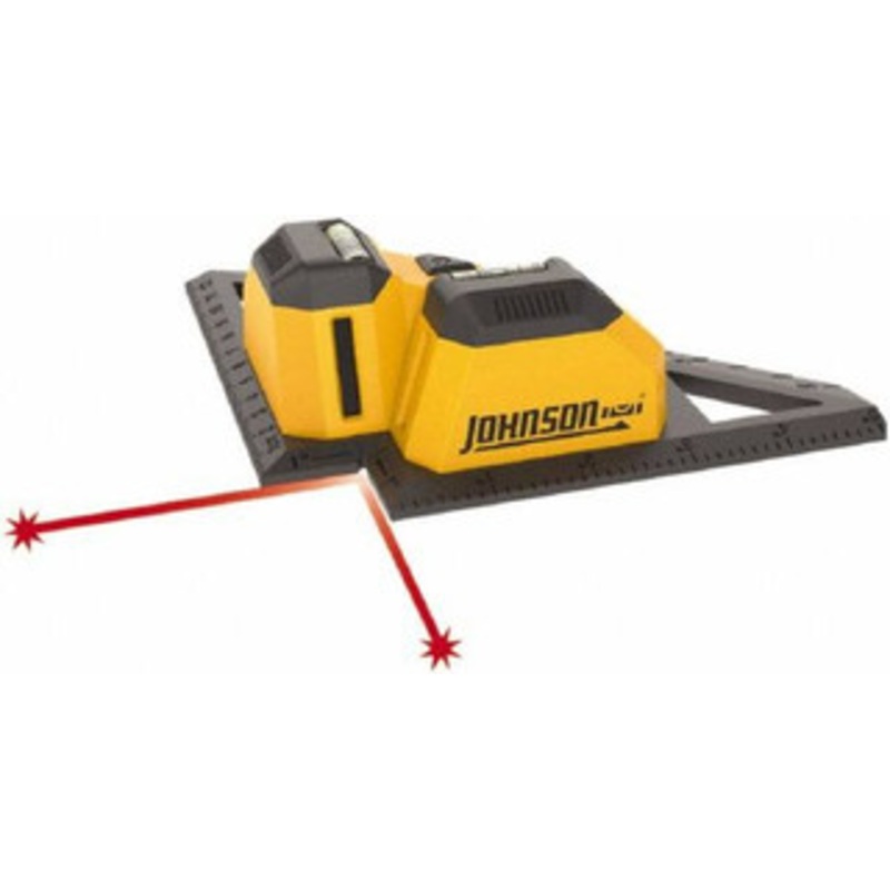Johnson Level & Tool 2 Beam 20′ (Interior) Max Range Line Laser Level Red Beam, 1/4 at 20′ Accuracy, 6 Long x 6 Wide x 2 High, Battery Included 40-6624 – 44538106