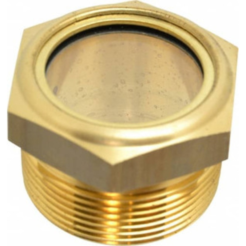 LDI Industries 1-3/8 Sight Diam, 1-1/2 Thread, 1-1/2 OAL, Low Pressure Pipe Thread Lube Sight, Open View Sight Glass & Flow Sight 2 Head, 2 Max psi, 1-1/2 to 11-1/2 Thread LSP151-08 – 56476344
