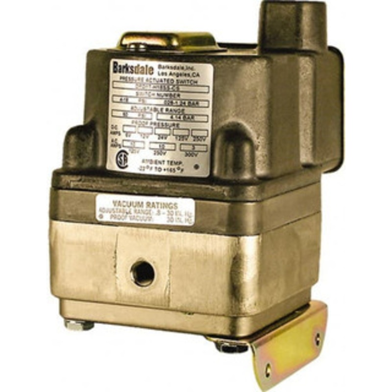 Barksdale 0.3 to 3 psi Adjustable Range, 10 Max psi, Differential Pressure Switch 1/8 NPT Female, 18in Free Leads, SPDT Contact, 300SS Wetted Parts, 0.5% Repeatability DPD1T-M3SS – 31034135