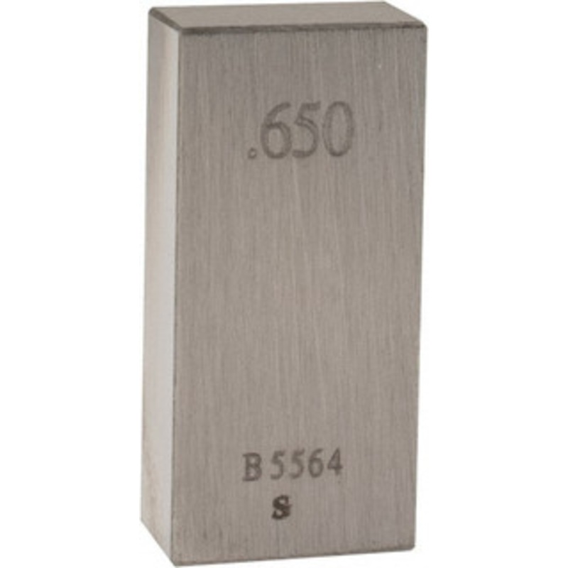 Value Collection 0.65 Rectangular Steel Gage Block Accuracy Grade AS-1, Includes NIST Traceability Certification 630-33656 – 86295003