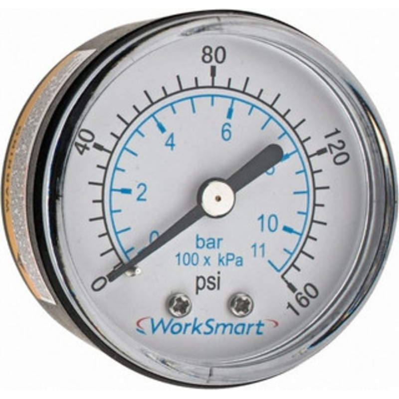 Value Collection 2 Dial, 1/4 Thread, 0-160 Scale Range, Pressure Gauge Center Back Connection Mount, Accurate to 3-2-3% of Scale WS-PE-GAGE-34 – 70669916