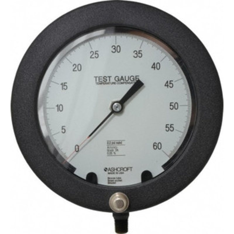 Ashcroft 6 Dial, 1/4 Thread, 0-60 Scale Range, Pressure Gauge Lower Connection Mount, Accurate to 0.25% of Scale 92644 – 56482466