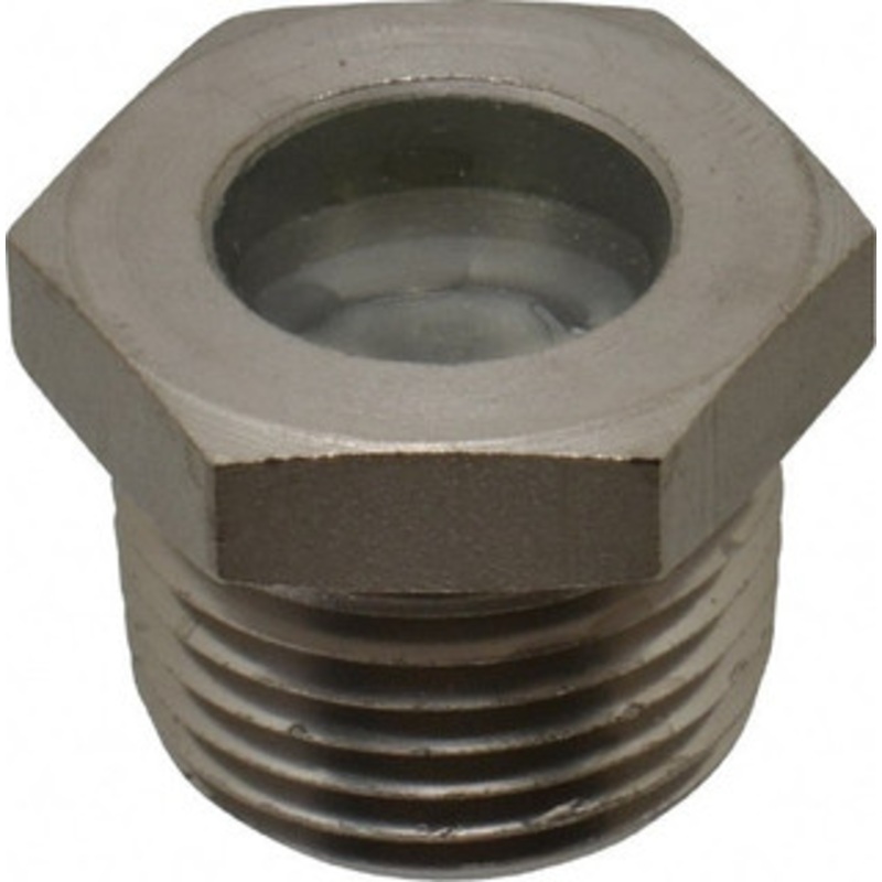 LDI Industries 9/16 Sight Diam, 1/2 Thread, 0.78 OAL, High Pressure Fused Pipe Thread with Reflector Sight Glass & Flow Sight 15/16 Head, 1,750 Max psi, 1/2-14 Thread LSP51-04-01 – 56476039