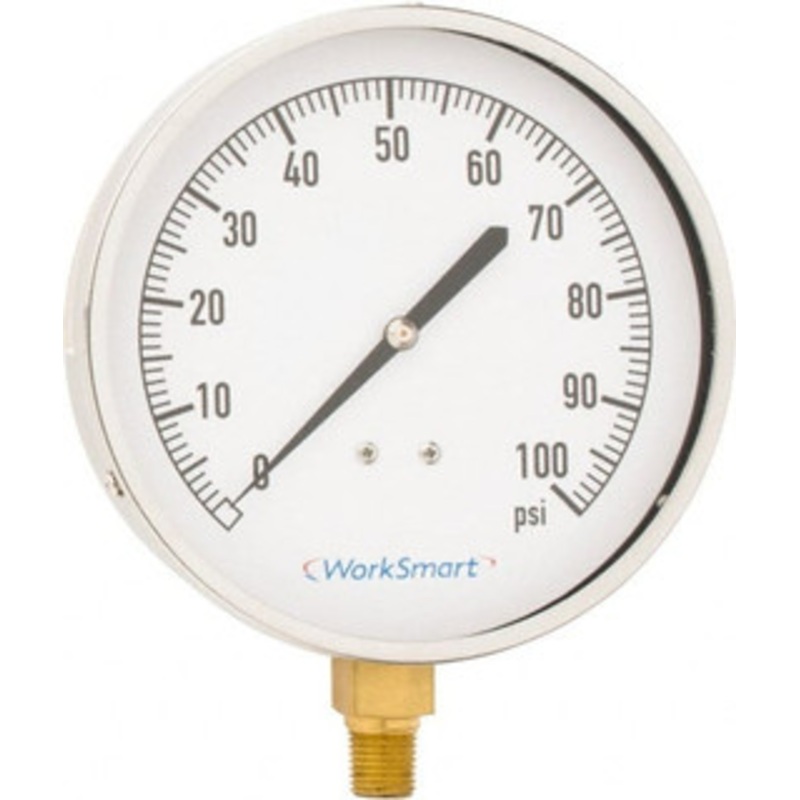 Value Collection 4-1/2 Dial, 1/4 Thread, 0-100 Scale Range, Pressure Gauge Lower Connection Mount, Accurate to 0.01% of Scale WS-PE-272 – 59274258