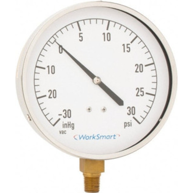 Value Collection 4-1/2 Dial, 1/4 Thread, 30-0-30 Scale Range, Pressure Gauge Lower Connection Mount, Accurate to 0.01% of Scale WS-PE-266 – 59274316