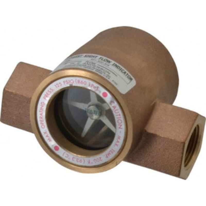 Dwyer Instruments 3/4 Inch, Bronze Body Sight Flow Indicator 125 Max psi, 4-1/16 Inch Overall Length, 200F SFI-300-3/4 – 00606335