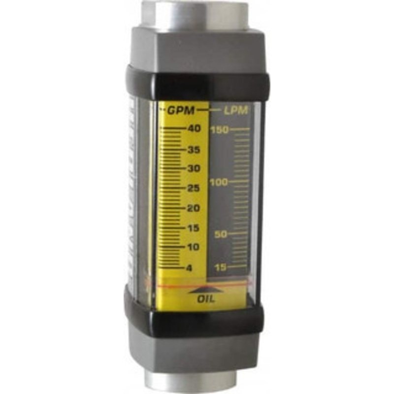 Hedland 1 NPTF Port Oil & Petroleum-Based Liquid Flowmeter 3000 Max psi, 4 to 40 GPM, Anodized Aluminum H761A-040 – 56489008
