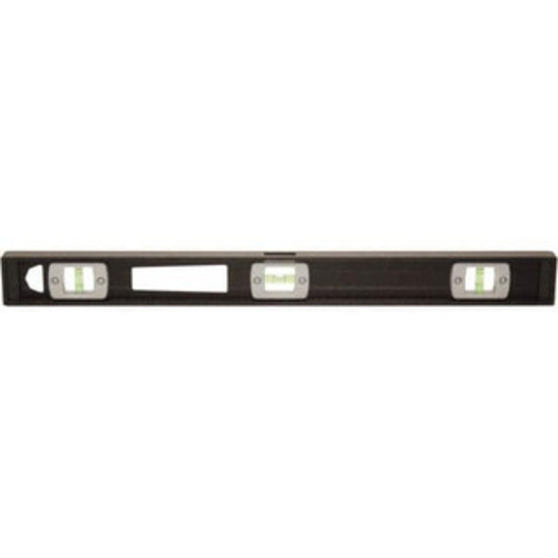 Johnson Level & Tool Magnetic 24 Long 3 Vial I-Beam Level Aluminum, Black, 2 Plumb & 1 Level Vials 3824 – 08003014